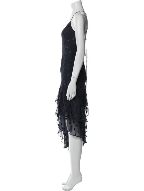 Michelle Mason Polka Dot Print Long Dress