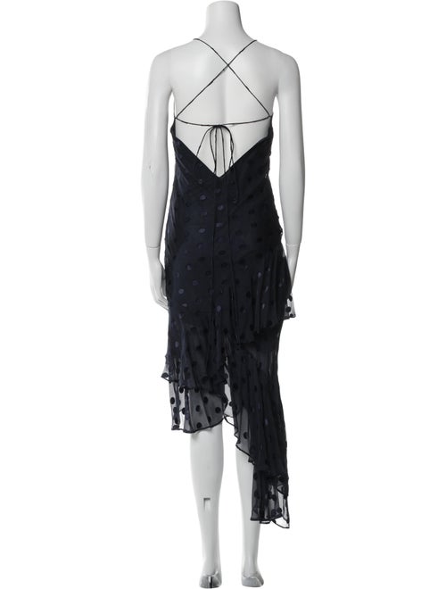 Michelle Mason Polka Dot Print Long Dress