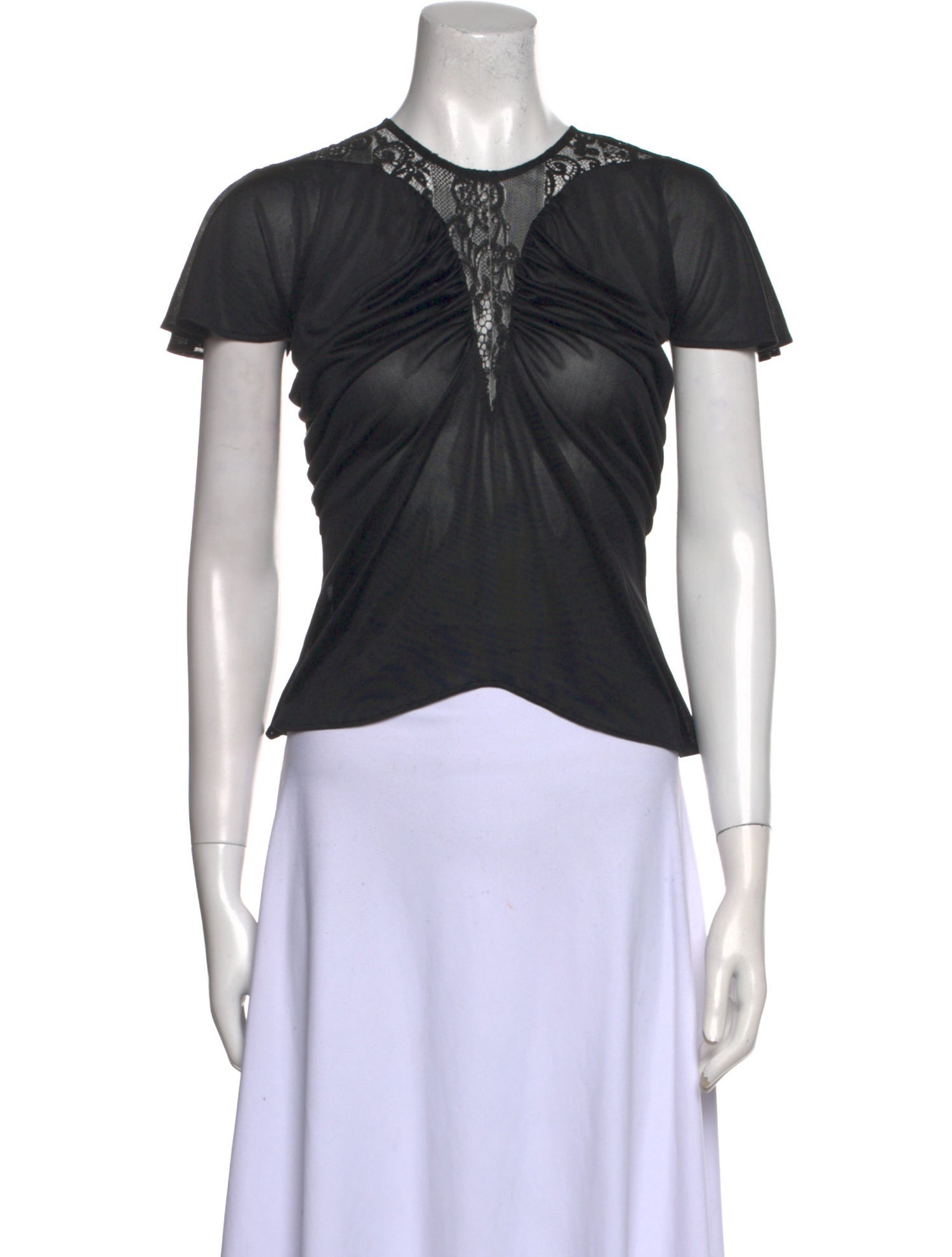 Michelle Mason Silk Crew Neck Top