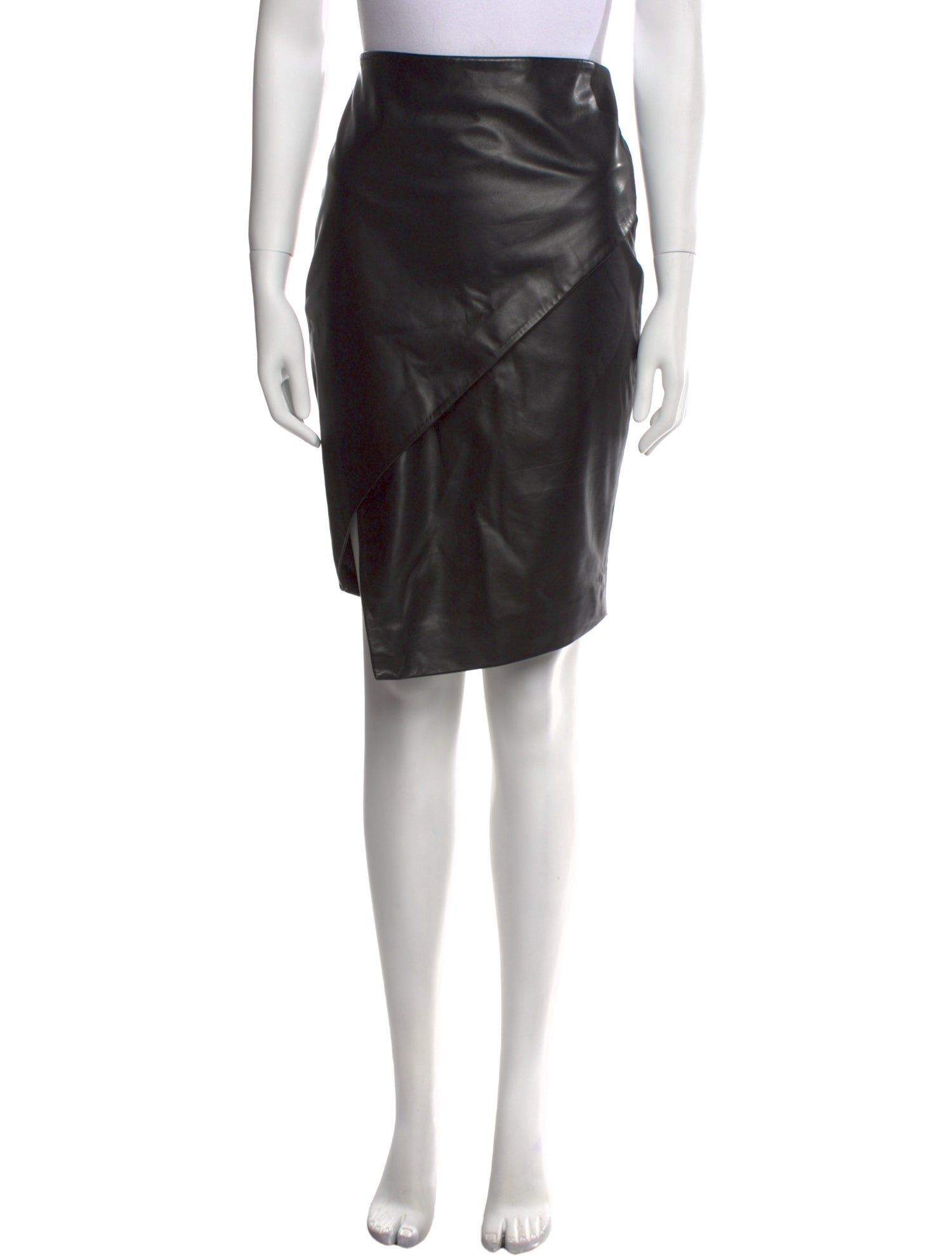Michelle Mason Pleated Accents Knee-Length Skirt