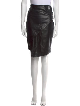 Michelle Mason Pleated Accents Knee-Length Skirt
