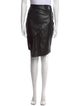 Michelle Mason Pleated Accents Knee-Length Skirt