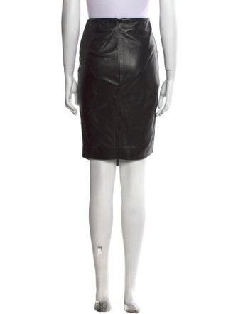 Michelle Mason Pleated Accents Knee-Length Skirt