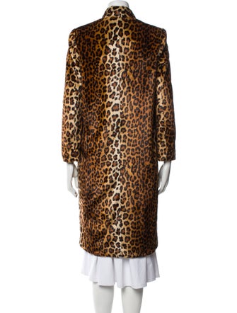 Michelle Mason Animal Print Faux Fur Coat