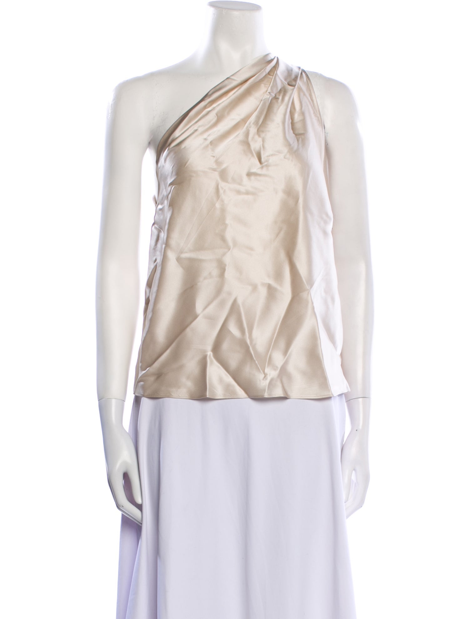 Michelle Mason Silk One-Shoulder Blouse