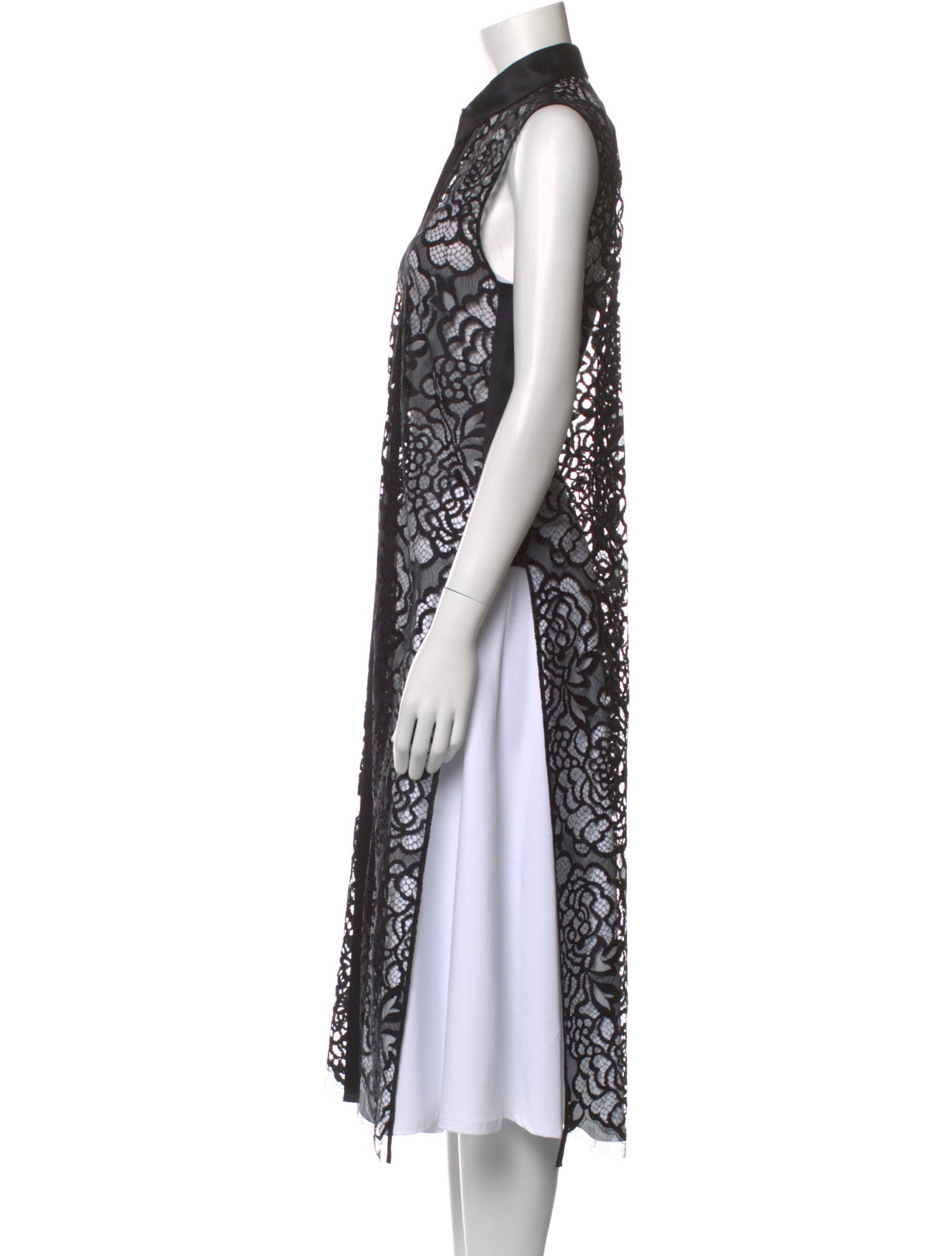 Michelle Mason Lace Pattern Mock Neck Tunic