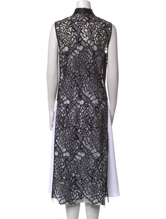 Michelle Mason Lace Pattern Mock Neck Tunic