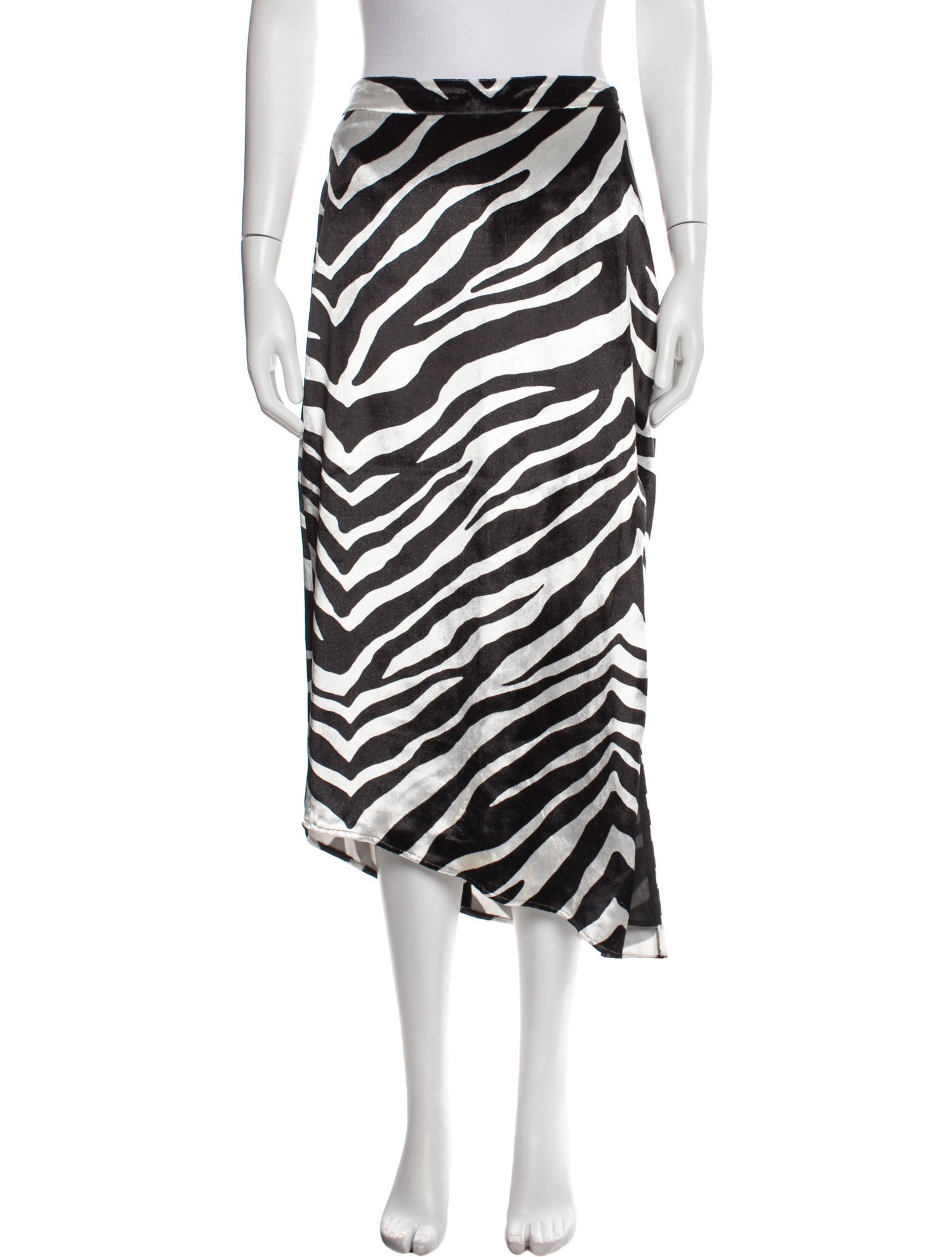 Michelle Mason Animal Print Midi Length Skirt