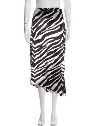 Michelle Mason Animal Print Midi Length Skirt