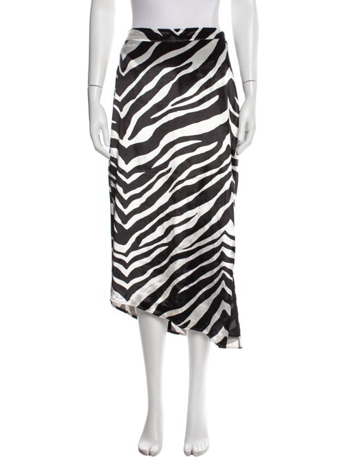 Michelle Mason Animal Print Midi Length Skirt
