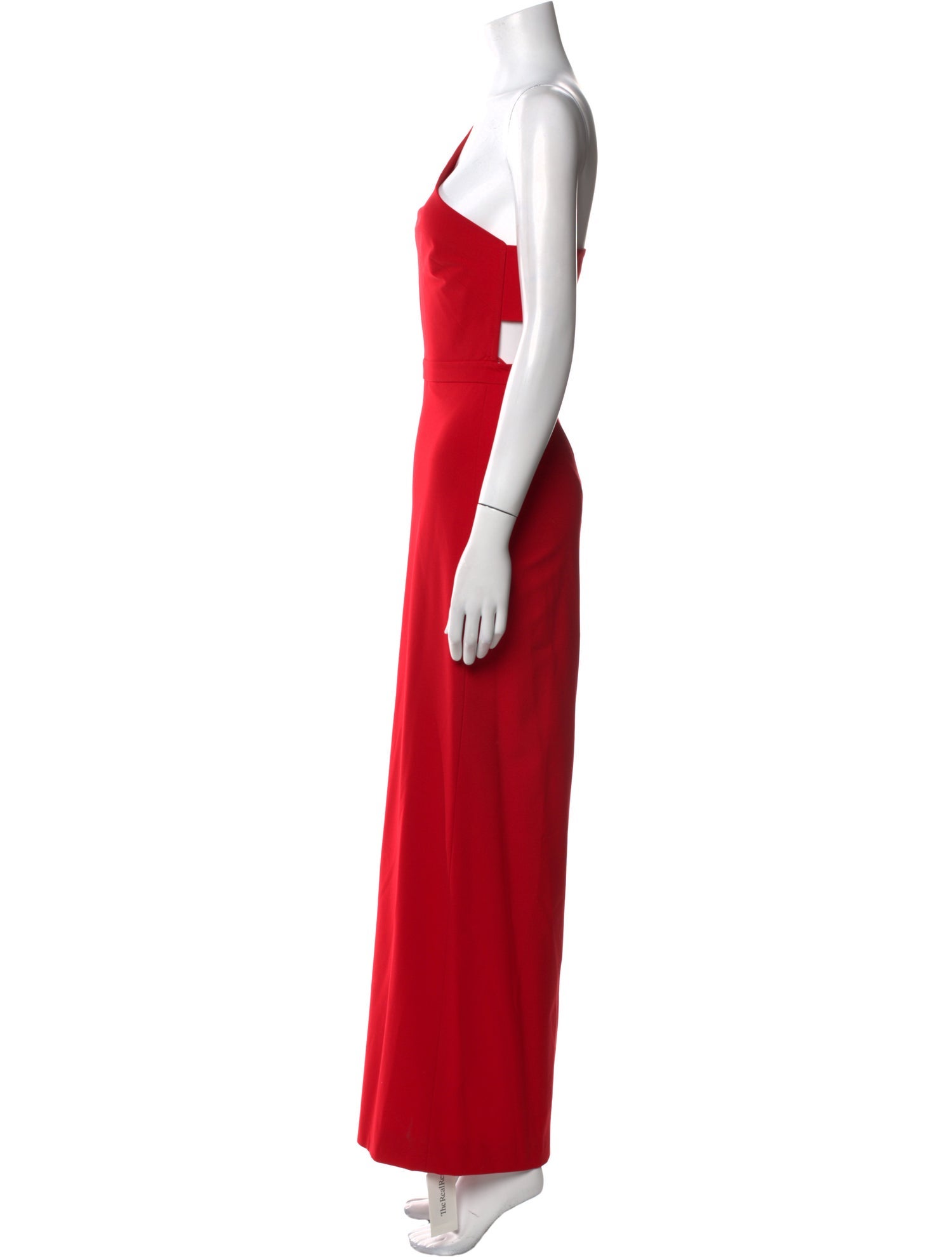 Michelle Mason One-Shoulder Long Dress