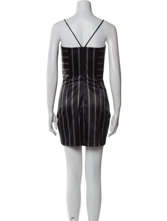 Michelle Mason Plaid Print Mini Dress