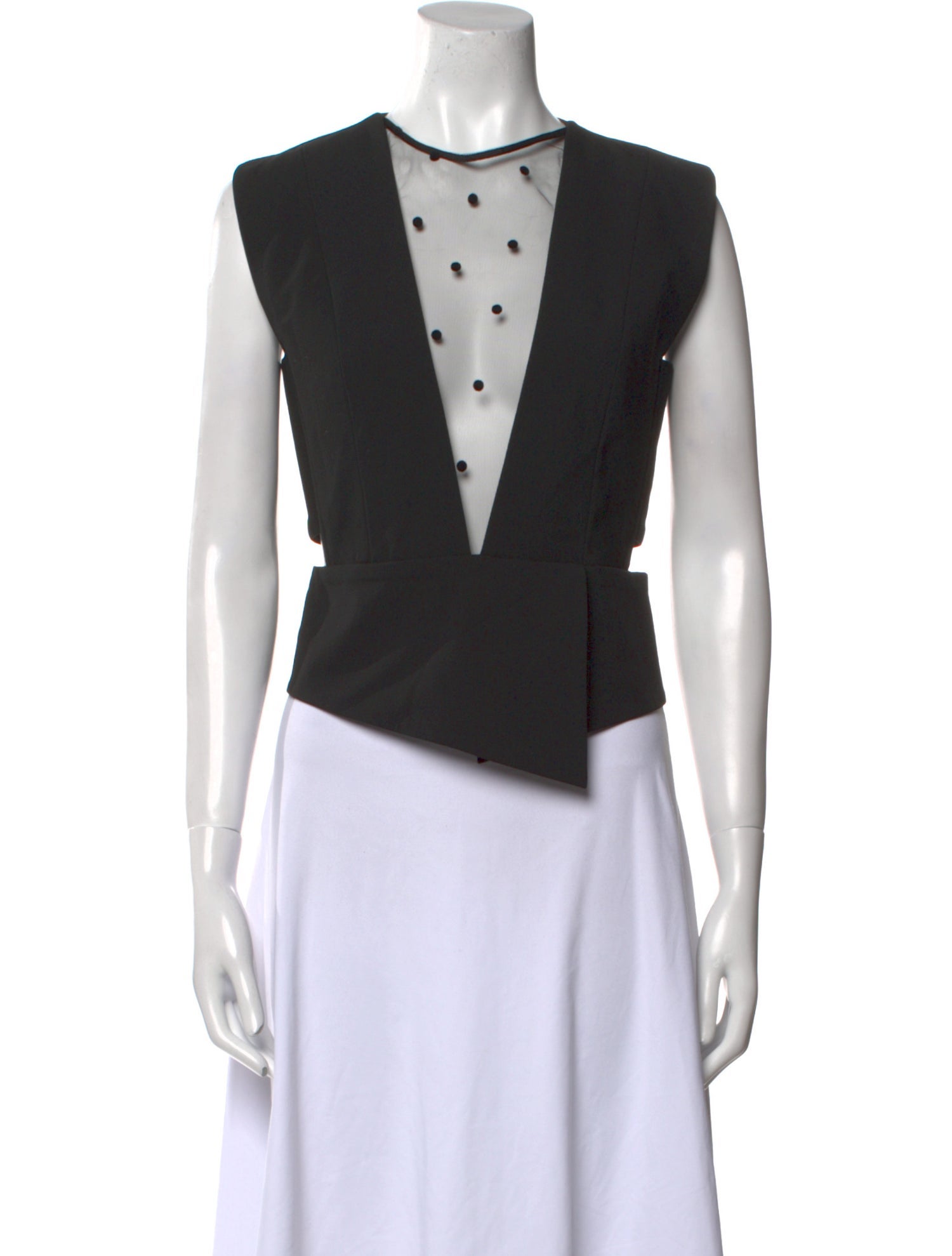 Michelle Mason Crew Neck Sleeveless Crop Top