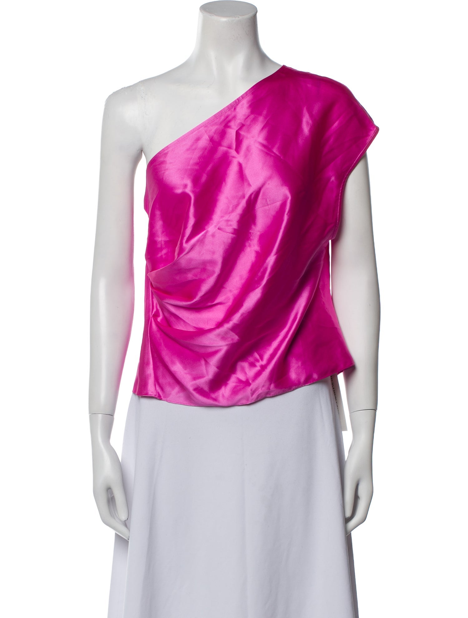 Michelle Mason Silk One-Shoulder Top