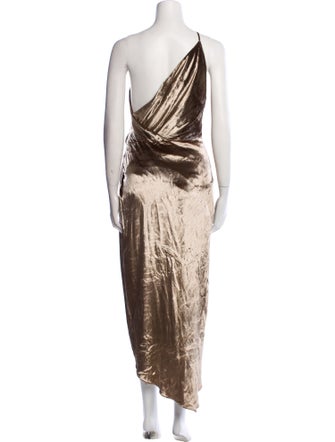 Michelle Mason One-Shoulder Long Dress