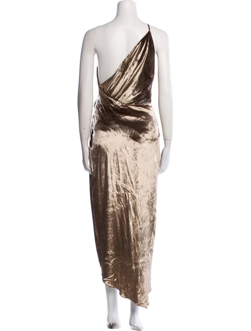 Michelle Mason One-Shoulder Long Dress