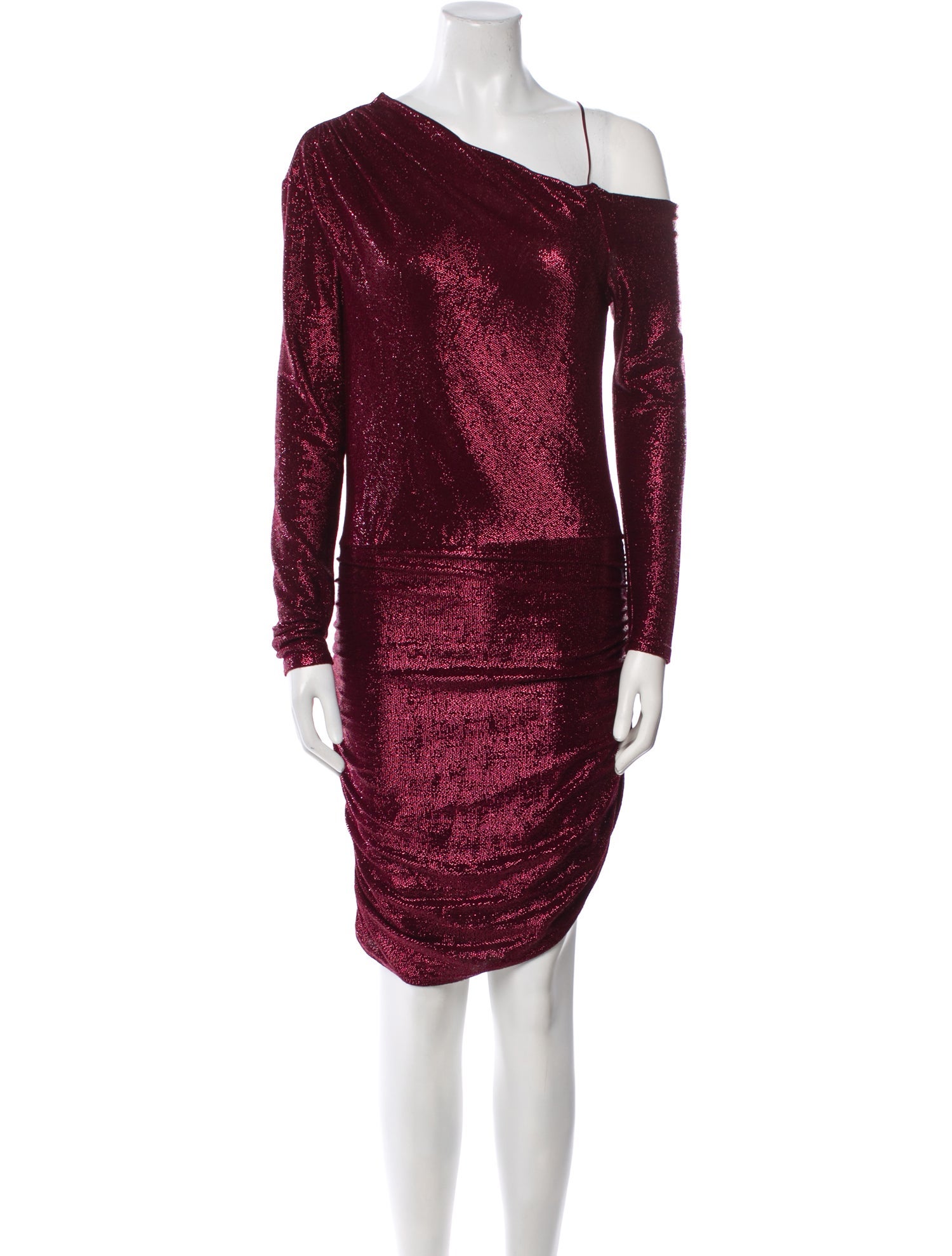 Michelle Mason Cowl Neck Knee-Length Dress