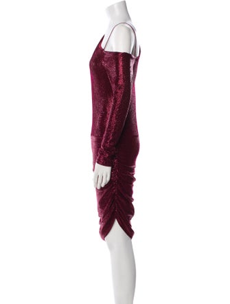 Michelle Mason Cowl Neck Knee-Length Dress