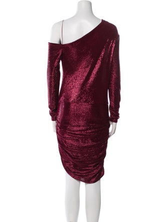 Michelle Mason Cowl Neck Knee-Length Dress