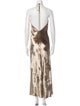 Michelle Mason Tie-Dye Print Long Dress