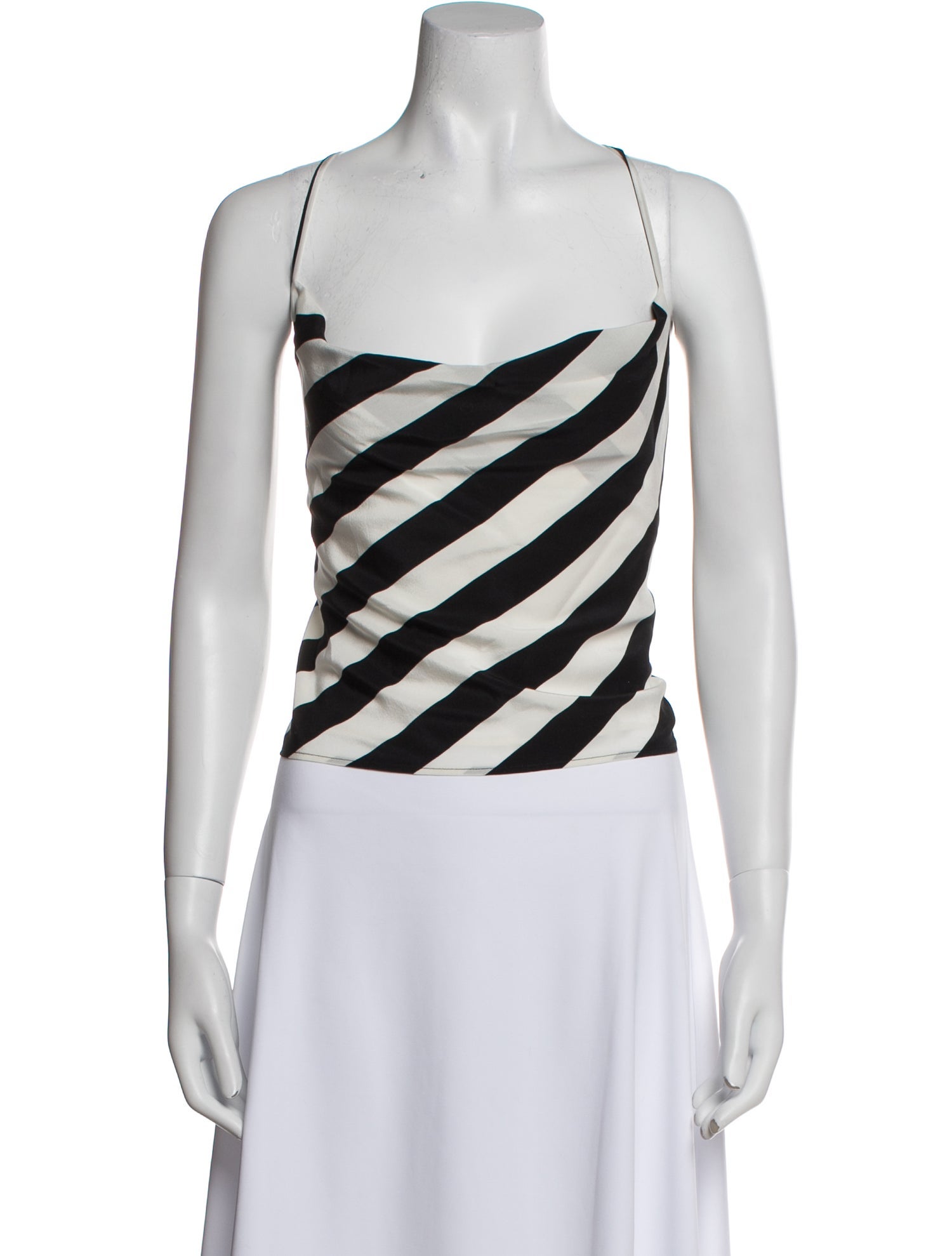 Michelle Mason Silk Striped Top