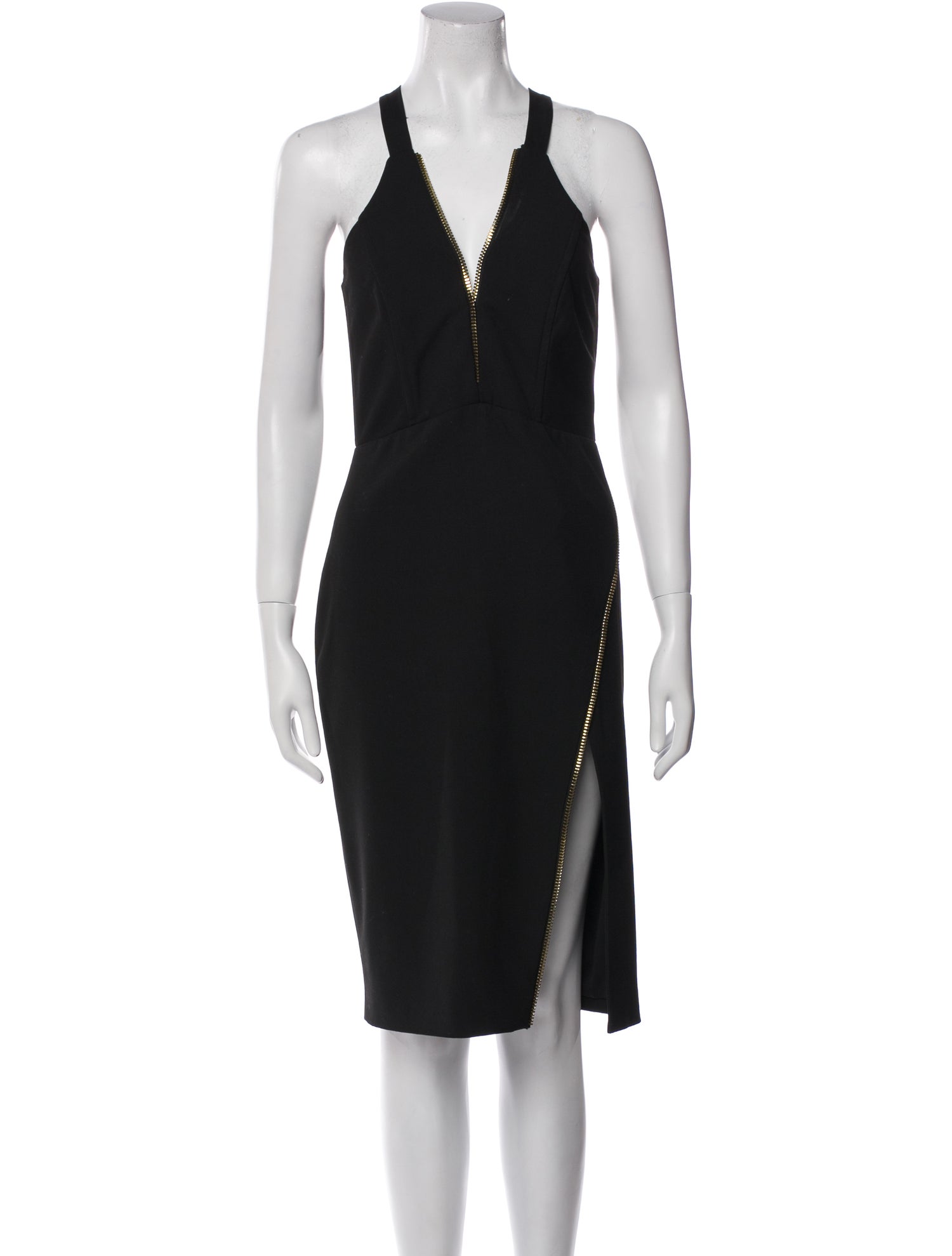 Michelle Mason V-Neck Knee-Length Dress