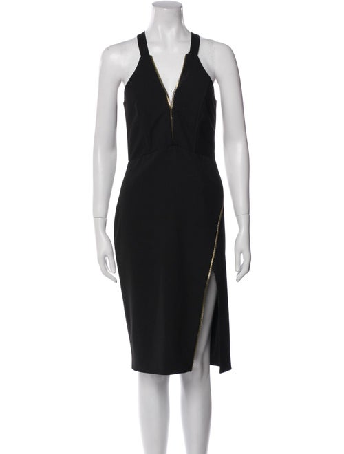 Michelle Mason V-Neck Knee-Length Dress