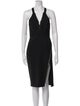 Michelle Mason V-Neck Knee-Length Dress