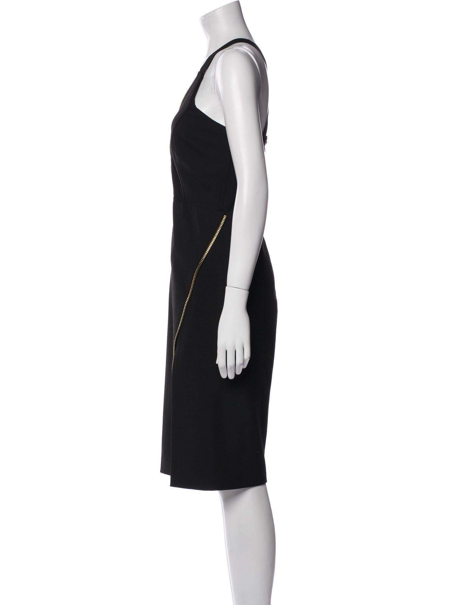 Michelle Mason V-Neck Knee-Length Dress