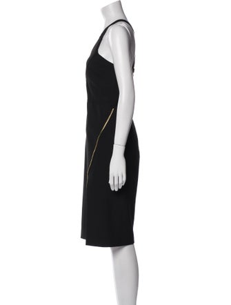Michelle Mason V-Neck Knee-Length Dress