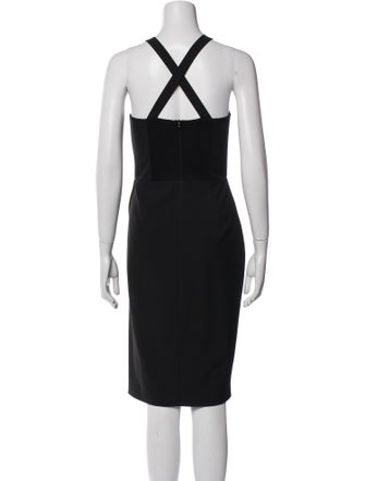 Michelle Mason V-Neck Knee-Length Dress