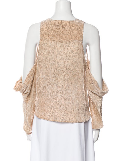 Michelle Mason Animal Print V-Neck Crop Top