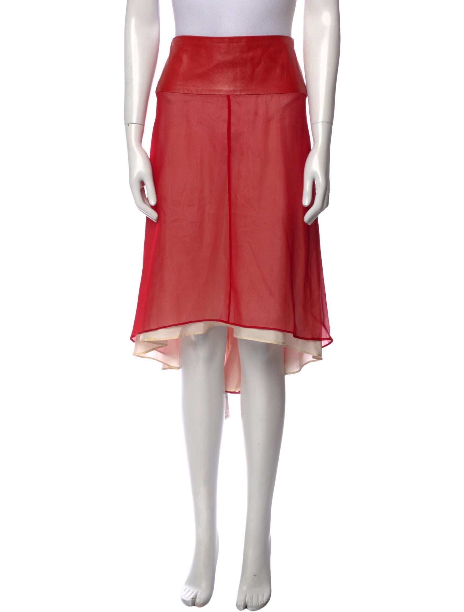 Michelle Mason Silk Knee-Length Skirt