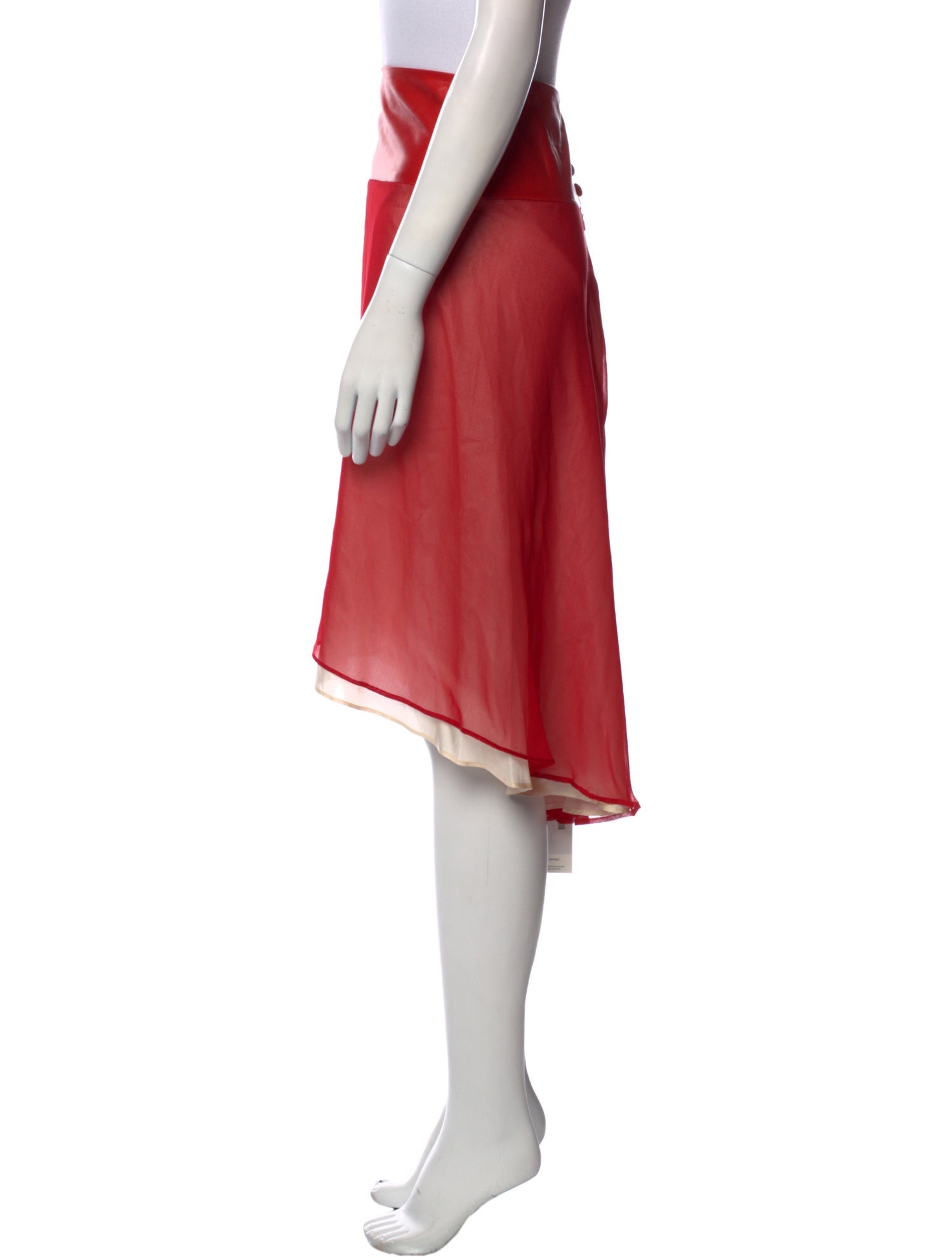 Michelle Mason Silk Knee-Length Skirt