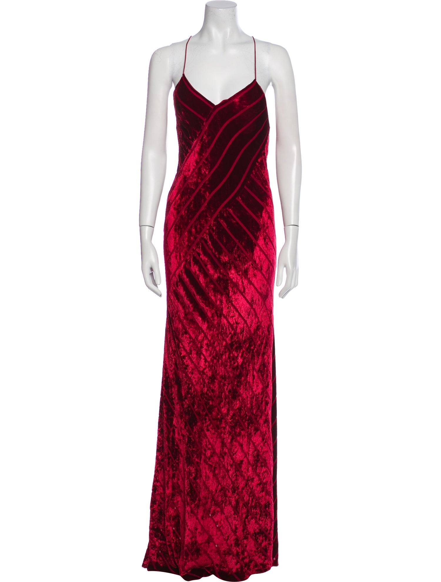 Michelle Mason Striped Long Dress