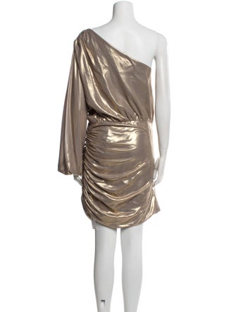 Michelle Mason One-Shoulder Mini Dress