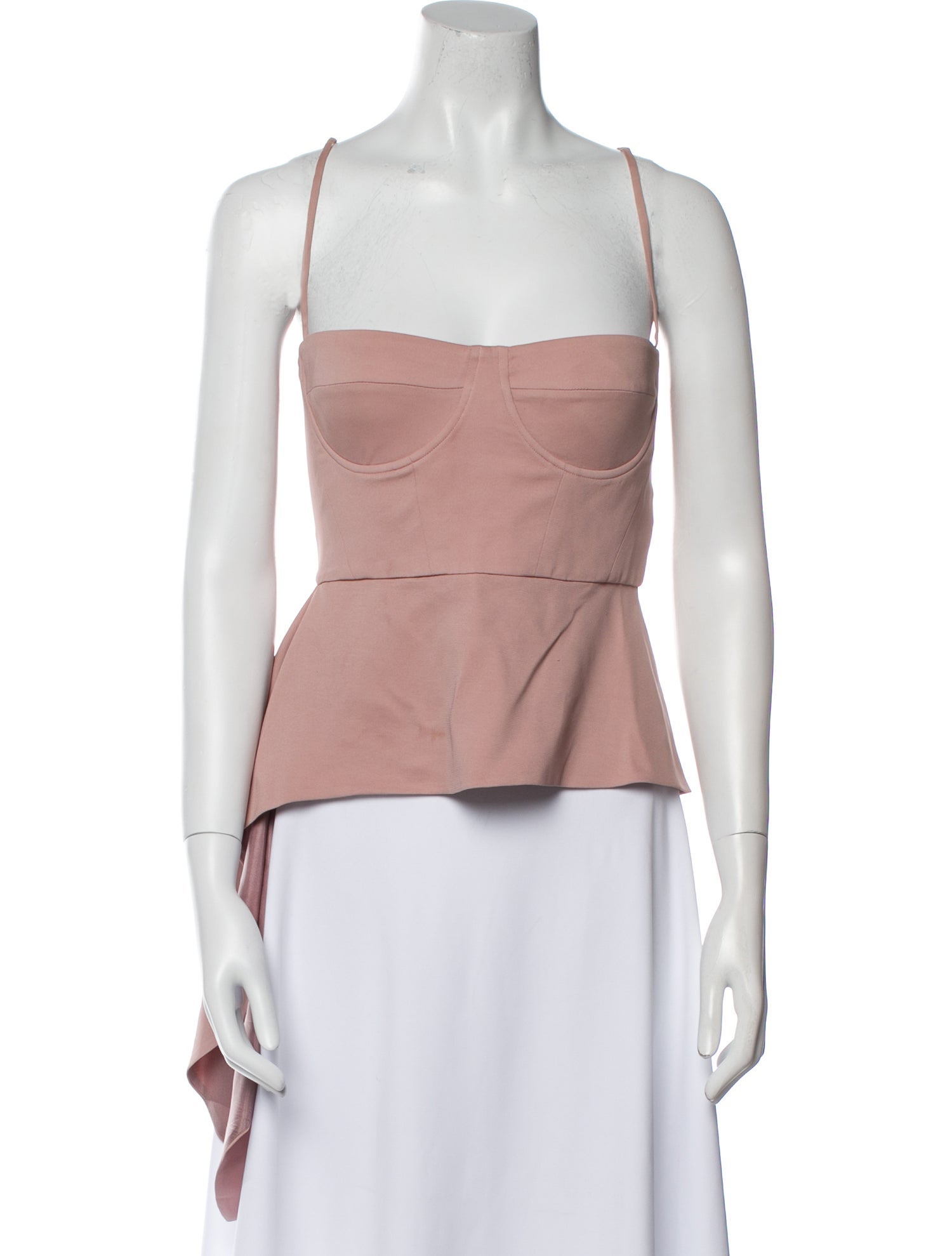 Michelle Mason Square Neckline Sleeveless Crop Top