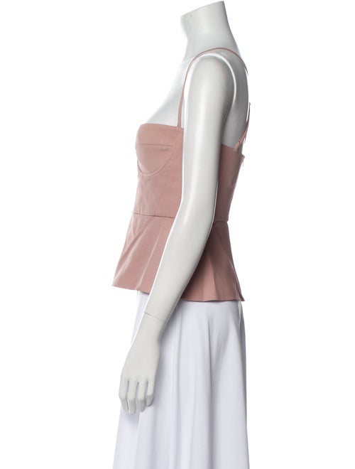 Michelle Mason Square Neckline Sleeveless Crop Top