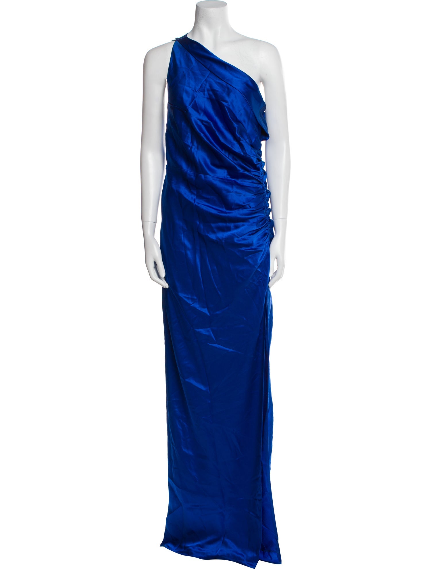 Michelle Mason One-Shoulder Long Dress