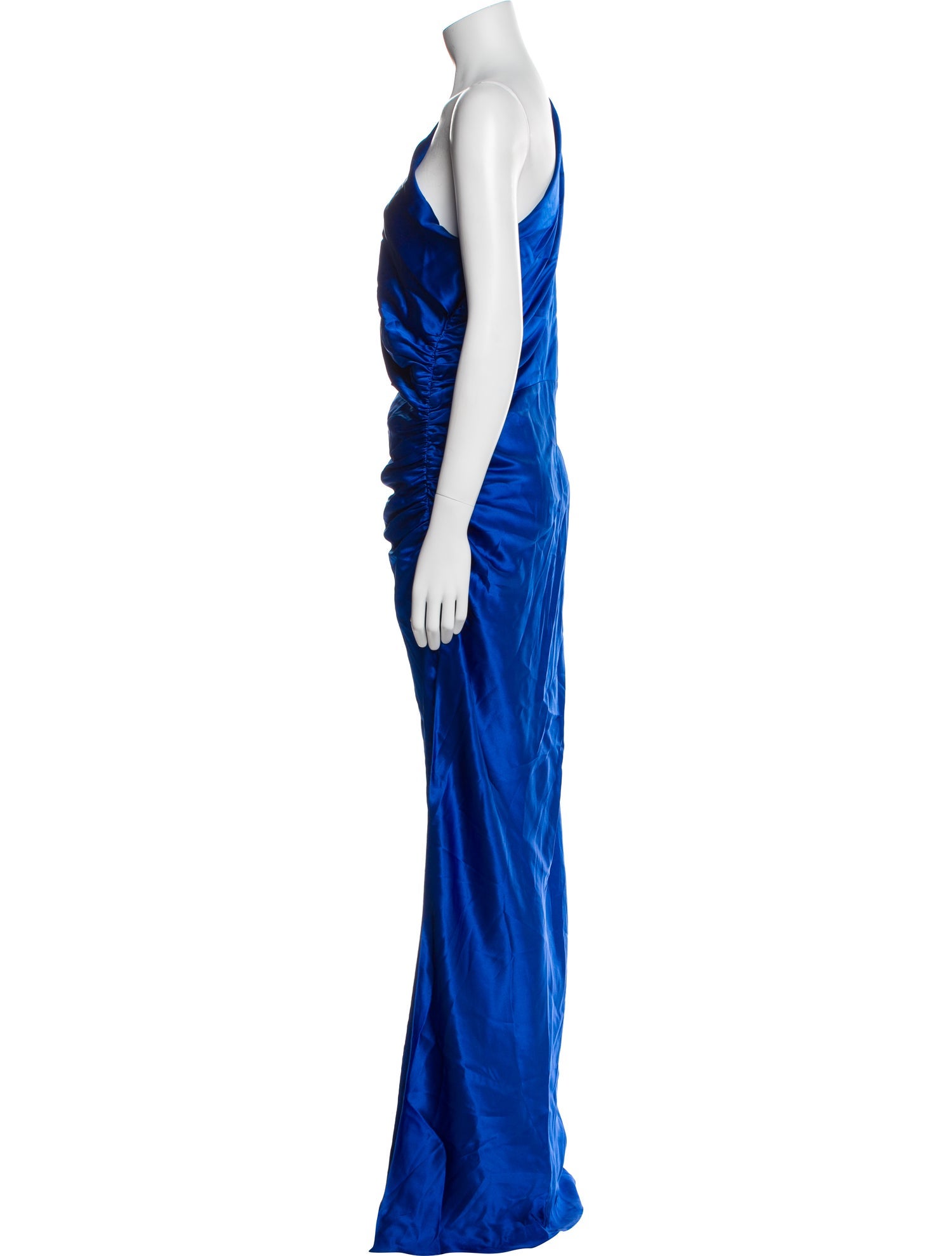 Michelle Mason One-Shoulder Long Dress
