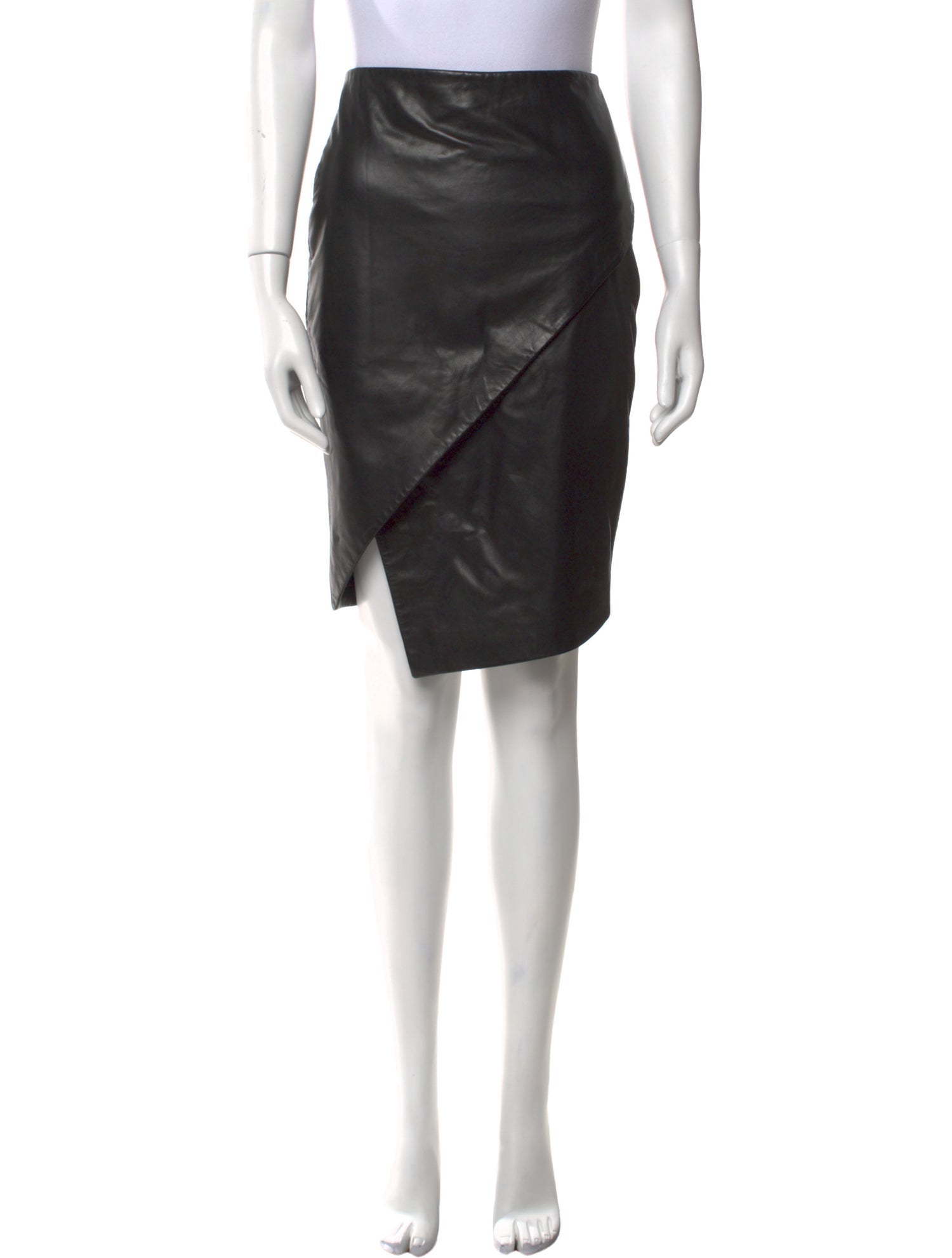 Michelle Mason Lambskin Knee-Length Skirt