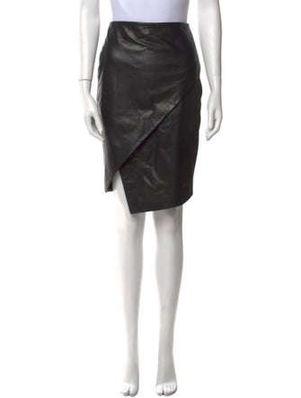 Michelle Mason Lambskin Knee-Length Skirt