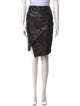 Michelle Mason Lambskin Knee-Length Skirt