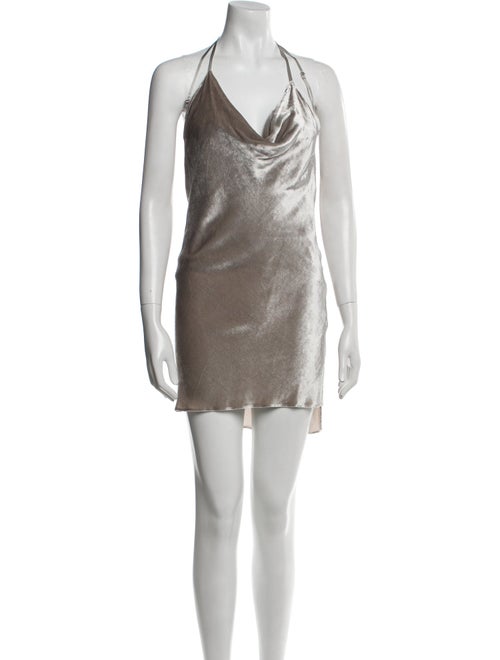 Michelle Mason Cowl Neck Mini Dress