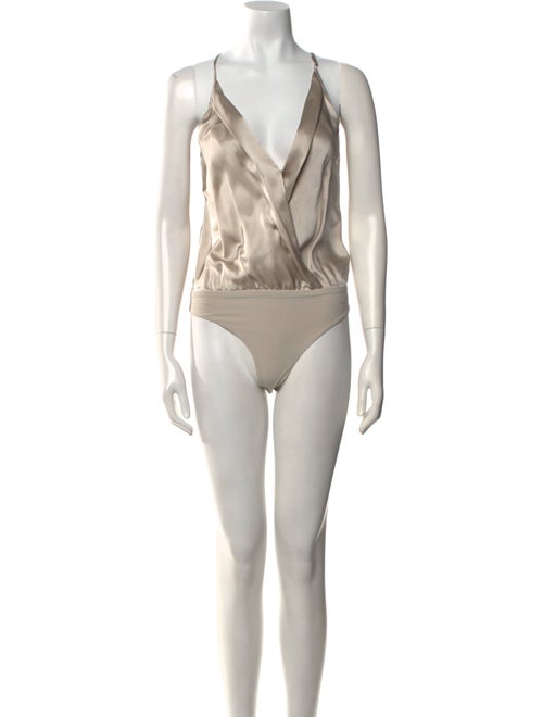 Michelle Mason Silk V-Neck Bodysuit