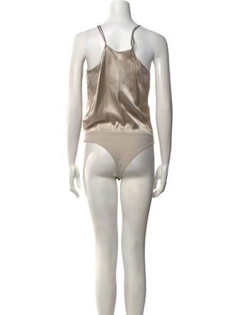 Michelle Mason Silk V-Neck Bodysuit