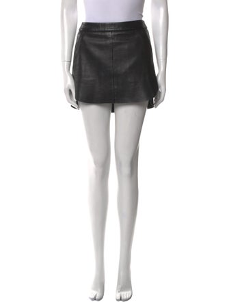 Michelle Mason Lambskin Mini Skirt