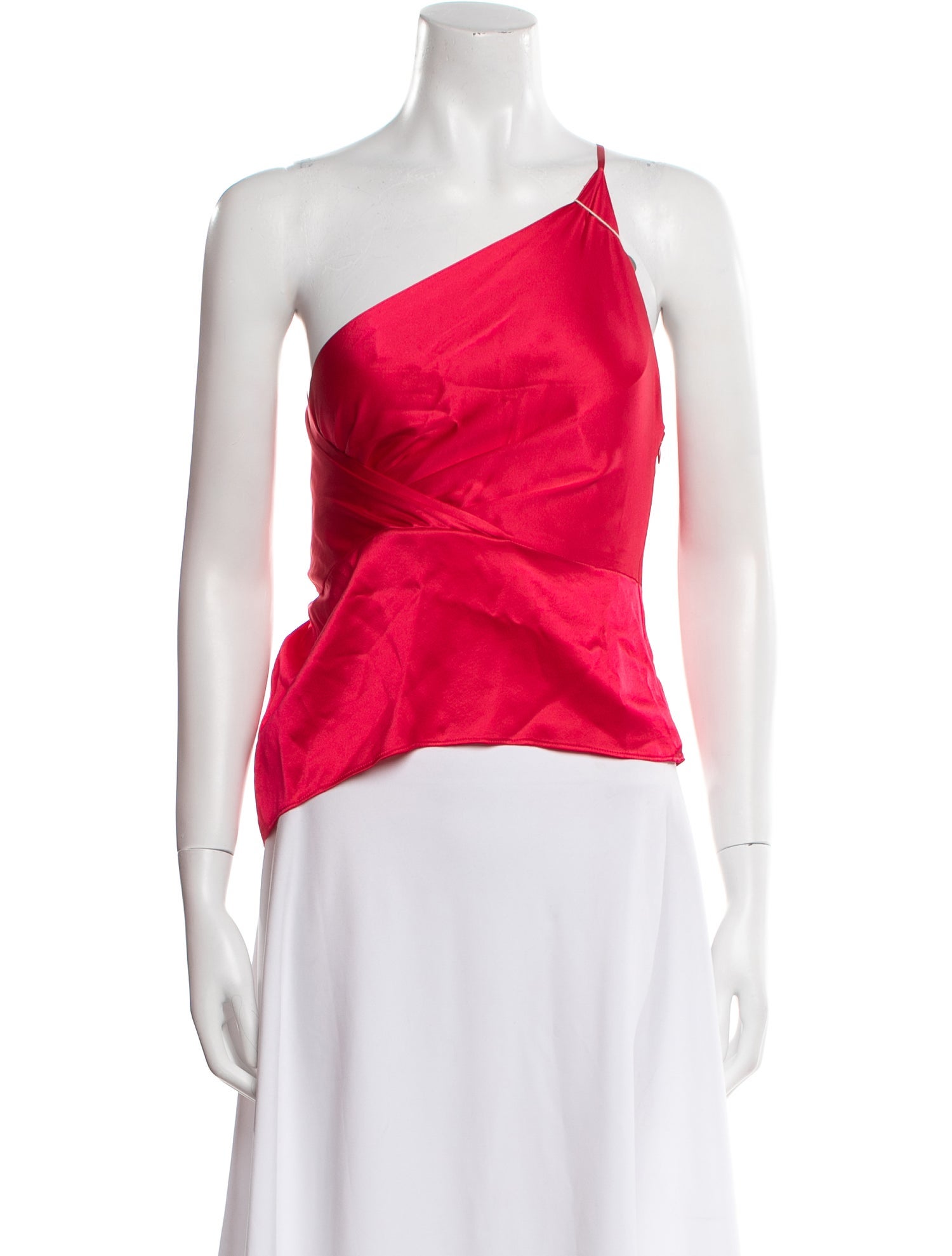 Michelle Mason Silk One-Shoulder Top w/ Tags