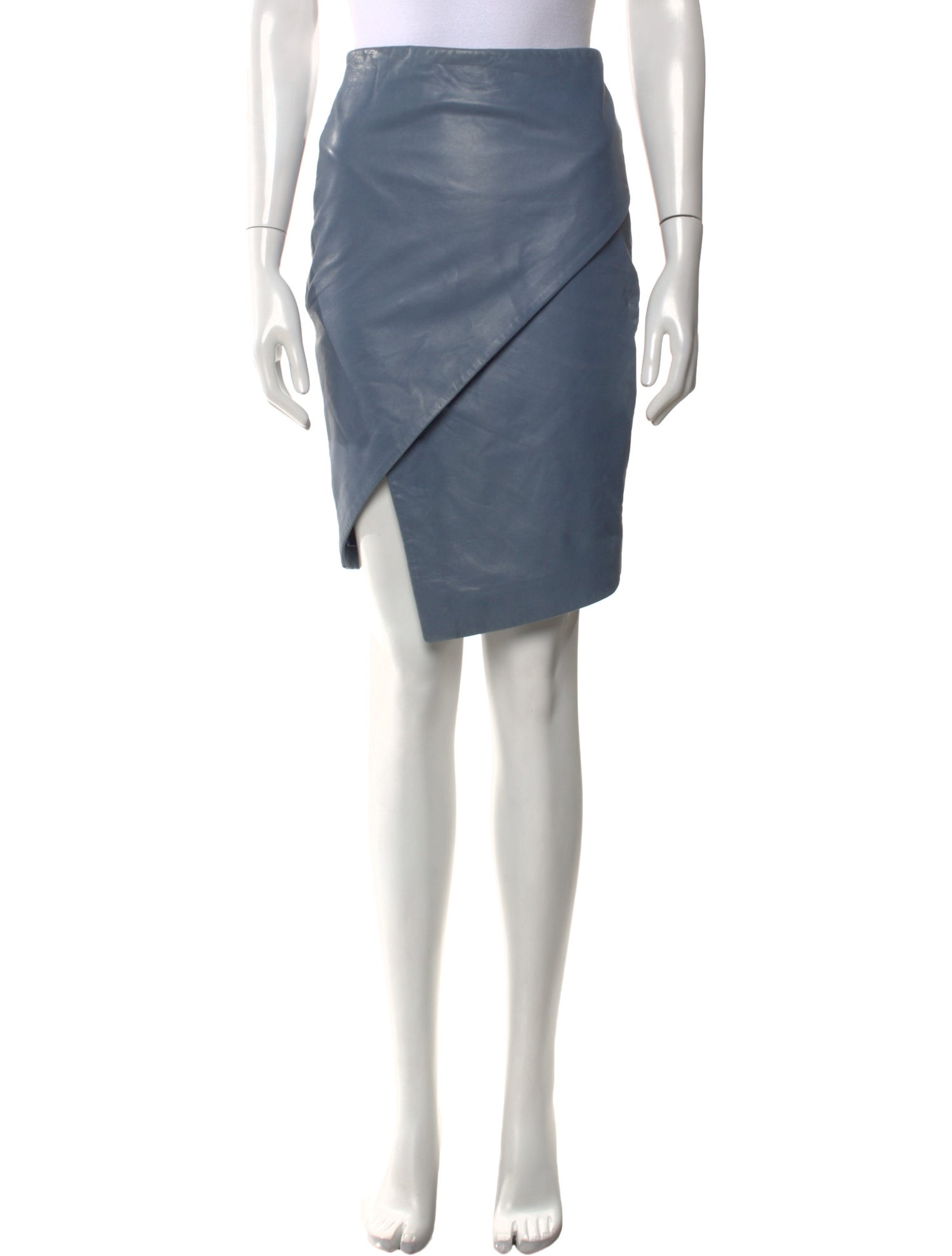 Michelle Mason Leather Knee-Length Skirt