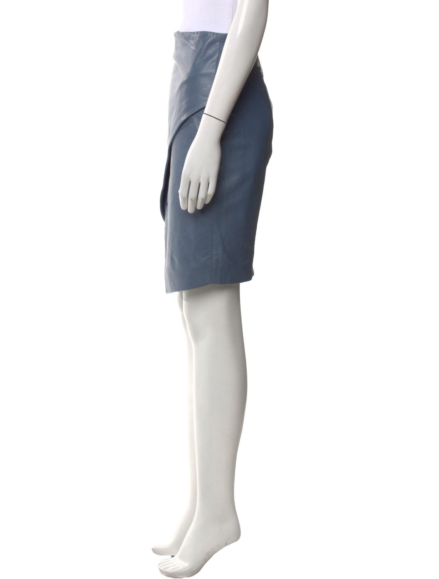 Michelle Mason Leather Knee-Length Skirt